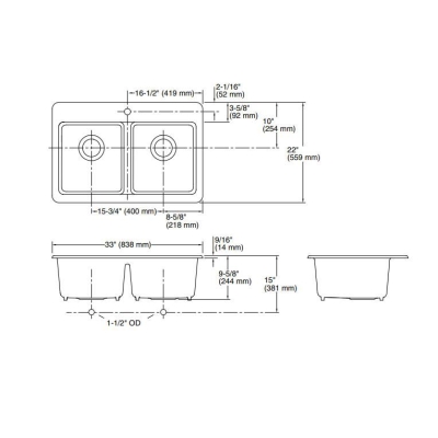 Kohler Eviye Riverby Döküm Biscuit - Thumbnail 10KOH8679-1A2-96