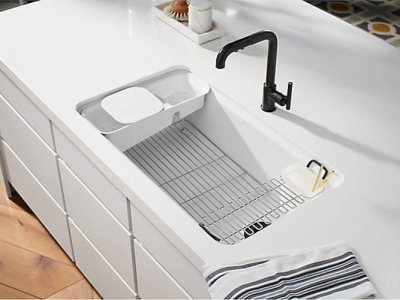 Kohler Eviye Riverby Tezgah Altı Döküm Beyaz - Thumbnail 10KOH5871-5UA3-0