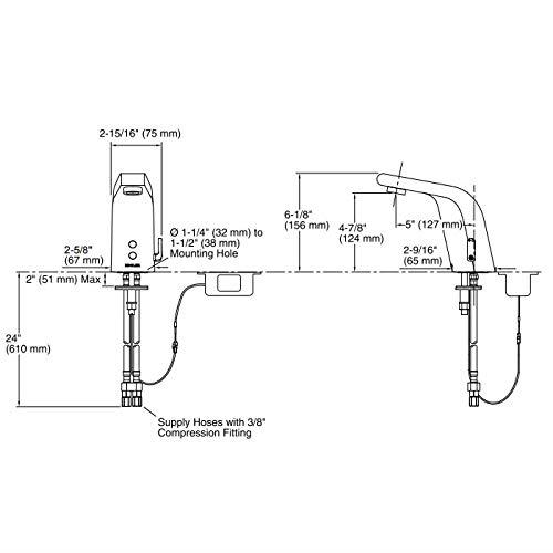 Kohler Fotoselli Lavabo Bataryası Hybrid Pilli Sculpted - 10KOH7515-CP