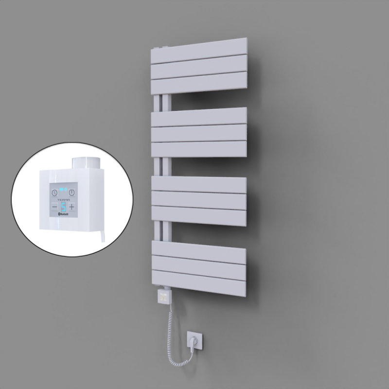 Sirius Dekoratif Elektrikli Havlupan 500x1150 Beyaz (KTX4 Termostat) 600W Spiral Kablolu - 1SIR05001150B1TEC060-K