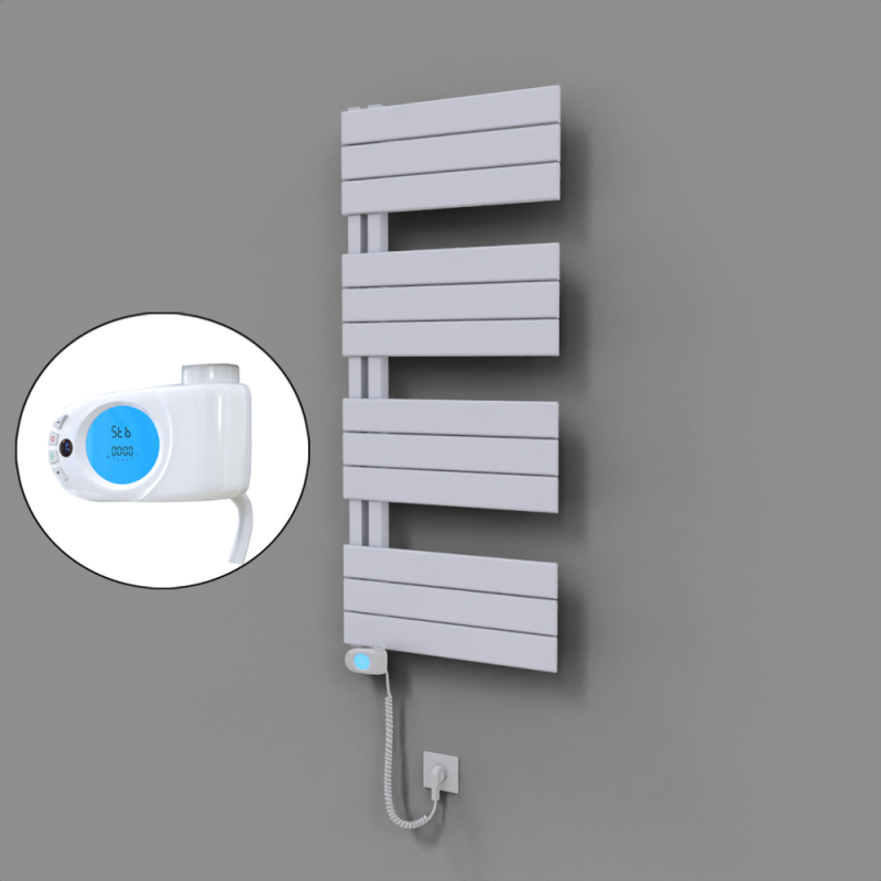 Sirius Dekoratif Elektrikli Havlupan 500x1150 Beyaz (Musa Termostat) 600W - 1SIR05001150B1TE3060