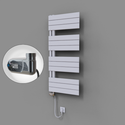 Radiva - Sirius Dekoratif Elektrikli Havlupan 500x1150 Beyaz (Thesis Termostat) 600W