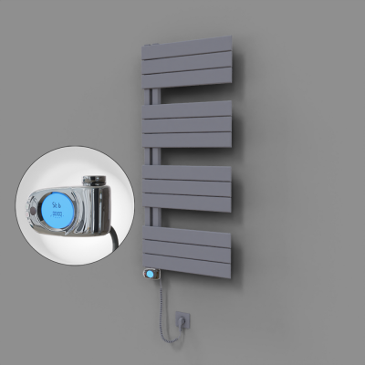 Radiva - Sirius Dekoratif Elektrikli Havlupan 500x1150 Gri (Musa Termostat) 600W (1)