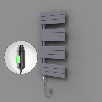 Radiva - Sirius Dekoratif Elektrikli Havlupan 500x1150 Gri (On/Off Düğmeli) 600W (1)