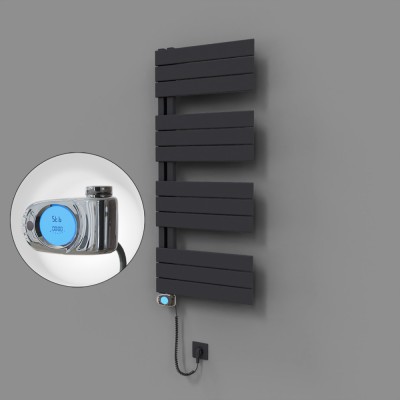 Radiva - Sirius Dekoratif Elektrikli Havlupan 500x1150 Koyu Antrasit (Musa Termostat) 600W