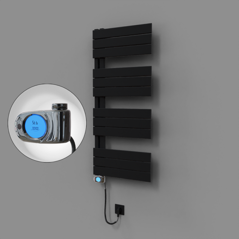 Sirius Dekoratif Elektrikli Havlupan 500x1150 Siyah (Musa Termostat) 600W - 1SIR05001150B3TE3060