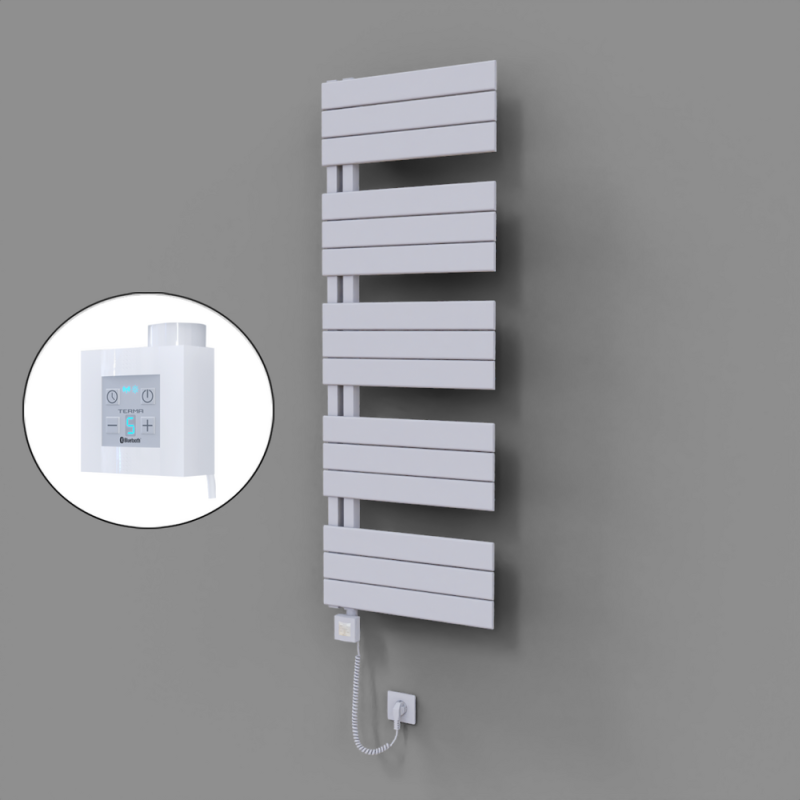 Sirius Dekoratif Elektrikli Havlupan 500x1400 Beyaz (KTX4 Termostat) 600W Spiral Kablolu - 1SIR05001400B1TEC060-K