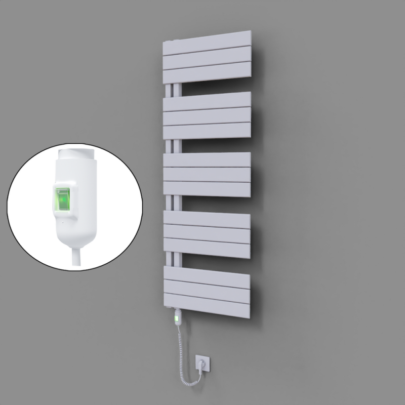 Sirius Dekoratif Elektrikli Havlupan 500x1400 Beyaz (On/Off Düğmeli) 600W - 1SIR05001400B1TE1060