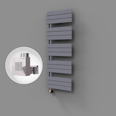 Radiva - Sirius Dekoratif Elektrikli Havlupan 500x1400 Gri (KTX1 Termostat) 600W