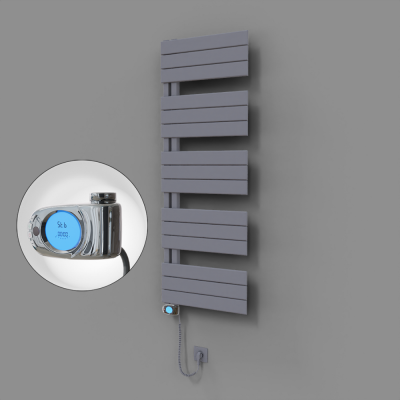 Radiva - Sirius Dekoratif Elektrikli Havlupan 500x1400 Gri (Musa Termostat) 600W