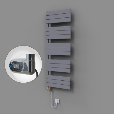 Radiva - Sirius Dekoratif Elektrikli Havlupan 500x1400 Gri (Thesis Termostat) 600W