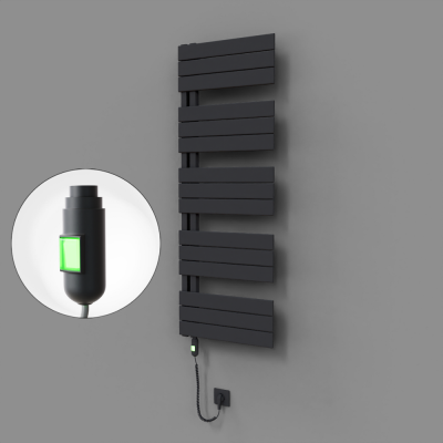 Radiva - Sirius Dekoratif Elektrikli Havlupan 500x1400 Koyu Antrasit (On/Off Düğmeli) 600W