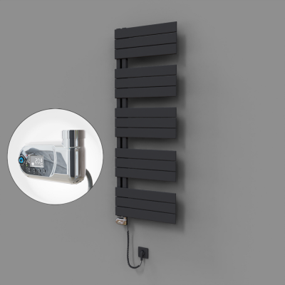 Radiva - Sirius Dekoratif Elektrikli Havlupan 500x1400 Koyu Antrasit (Thesis Termostat) 600W