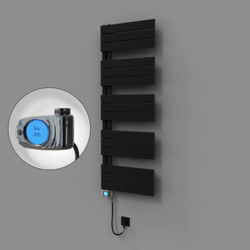 Sirius Dekoratif Elektrikli Havlupan 500x1400 Siyah (Musa Termostat) 600W - 1SIR05001400B3TE3060