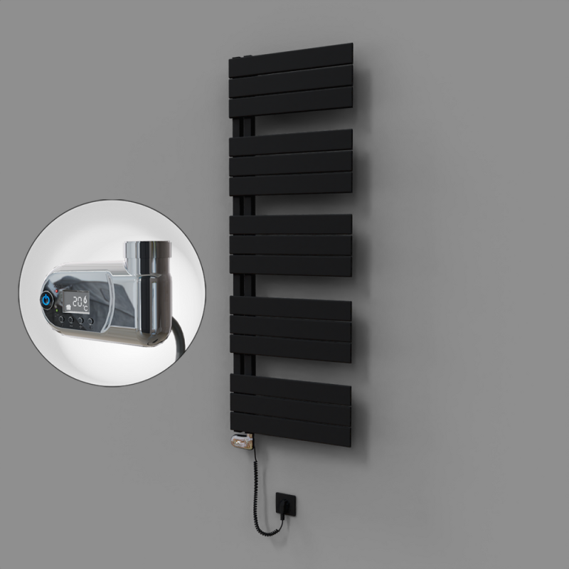 Sirius Dekoratif Elektrikli Havlupan 500x1400 Siyah (Thesis Termostat) 600W - 1SIR05001400B3TE2060