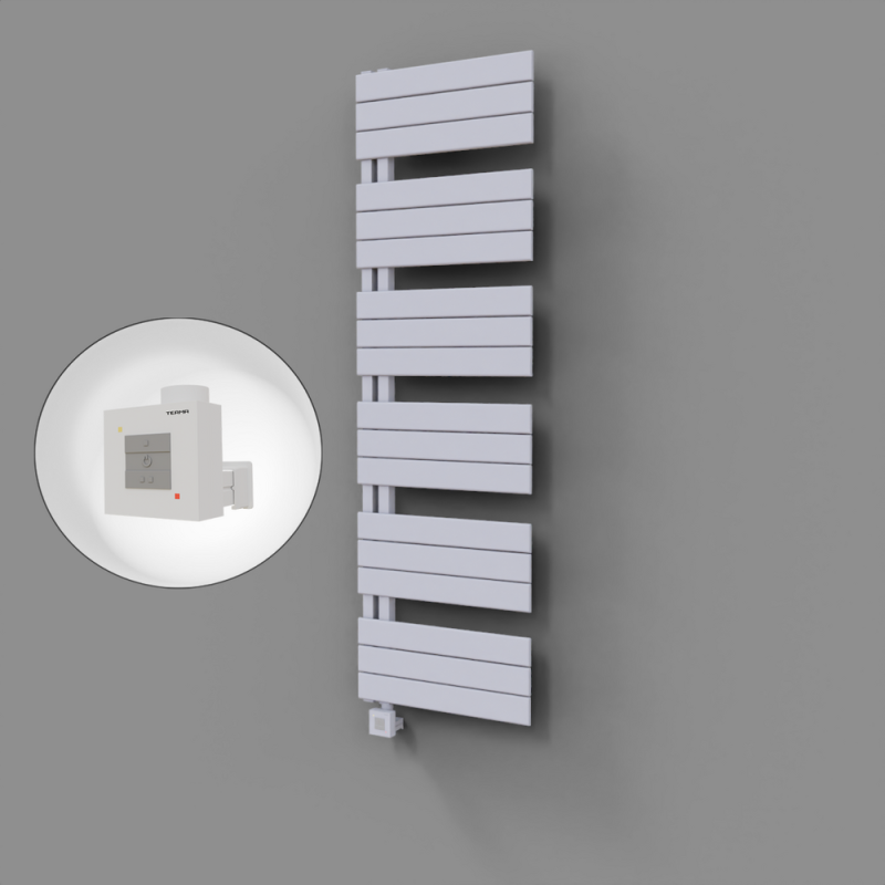 Sirius Dekoratif Elektrikli Havlupan 500x1640 Beyaz (KTX1 Termostat) 1000W - 1SIR05001640B1TEB100