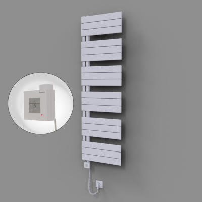 Radiva - Sirius Dekoratif Elektrikli Havlupan 500x1640 Beyaz (KTX1 Termostat) 1000W Spiral Kablolu (1)