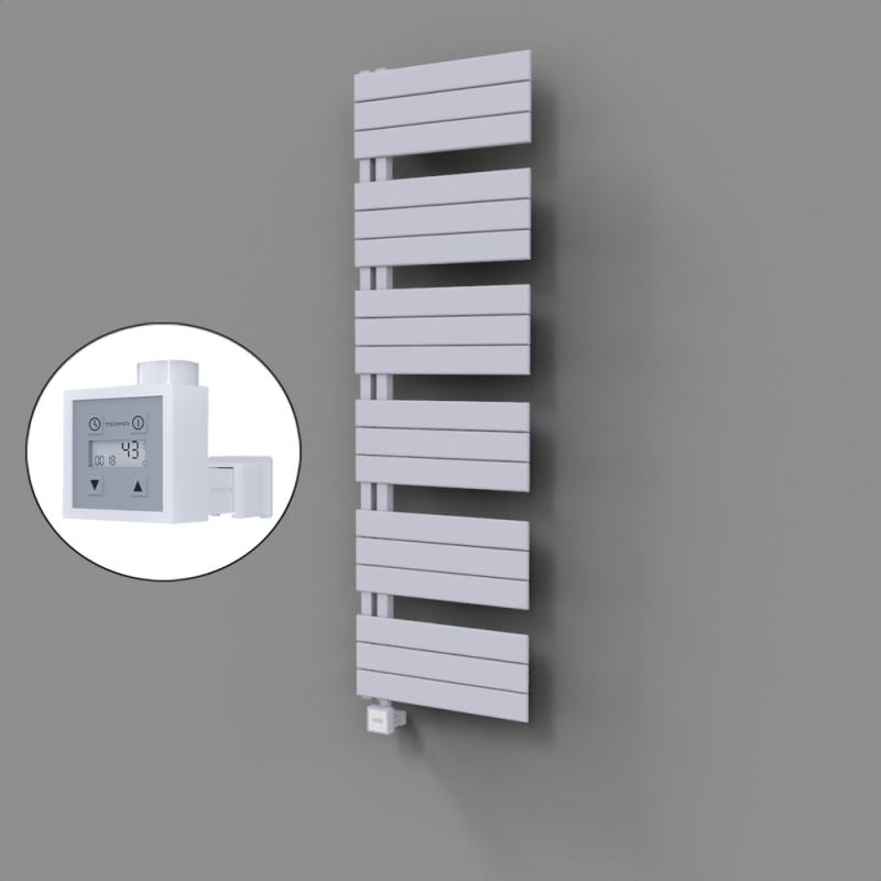 Sirius Dekoratif Elektrikli Havlupan 500x1640 Beyaz (KTX3 Termostat) 1000W - 1SIR05001640B1TE7100
