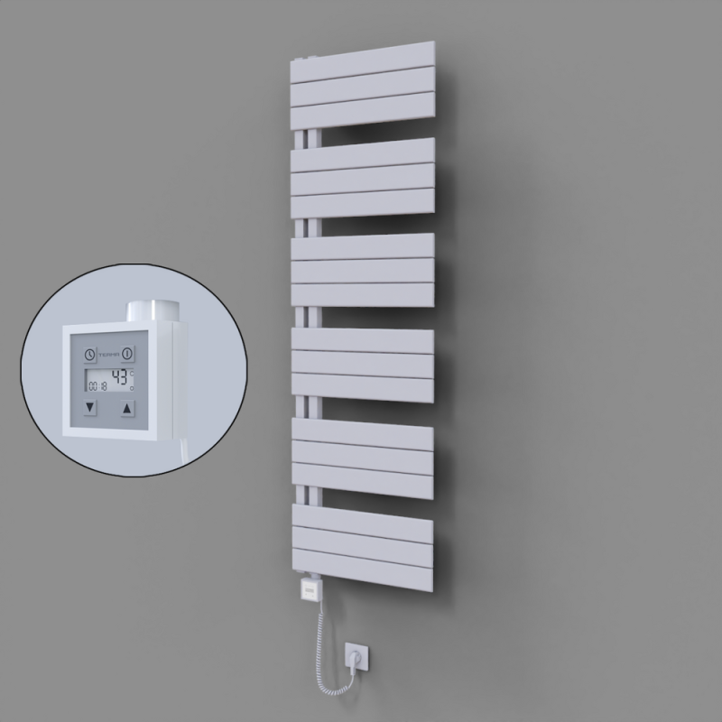 Sirius Dekoratif Elektrikli Havlupan 500x1640 Beyaz (KTX3 Termostat) 1000W Spiral Kablolu - 1SIR05001640B1TE7100-K