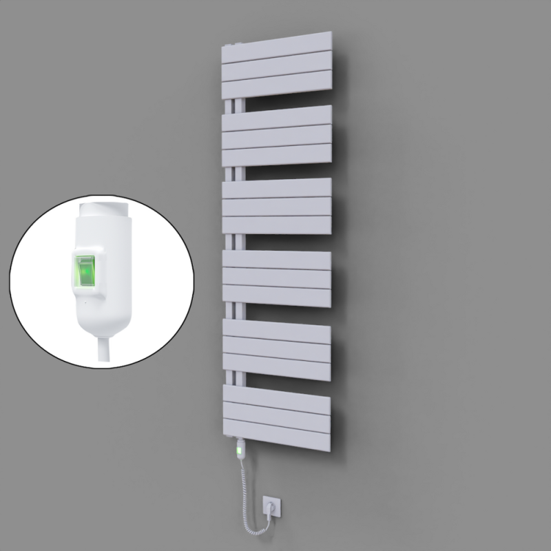 Sirius Dekoratif Elektrikli Havlupan 500x1640 Beyaz (On/Off Düğmeli) 900W - 1SIR05001640B1TE1090