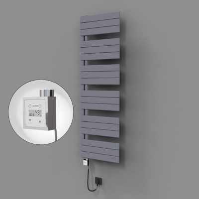 Radiva - Sirius Dekoratif Elektrikli Havlupan 500x1640 Gri (KTX3 Termostat) 1000W Spiral Kablolu (1)