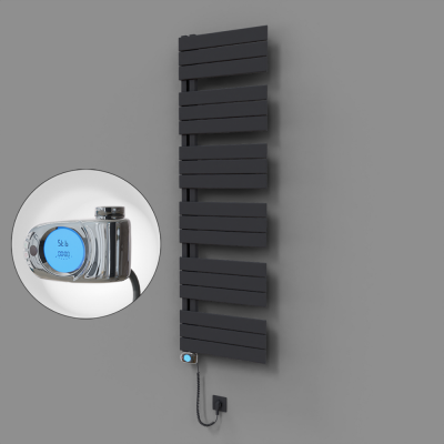 Radiva - Sirius Dekoratif Elektrikli Havlupan 500x1640 Koyu Antrasit (Musa Termostat) 900W (1)