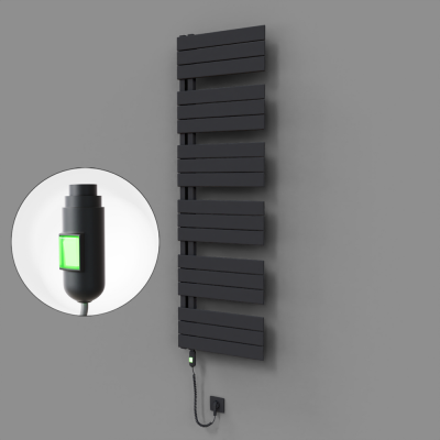 Radiva - Sirius Dekoratif Elektrikli Havlupan 500x1640 Koyu Antrasit (On/Off Düğmeli) 900W