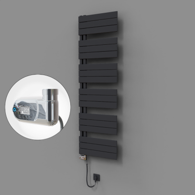 Radiva - Sirius Dekoratif Elektrikli Havlupan 500x1640 Koyu Antrasit (Thesis Termostat) 900W
