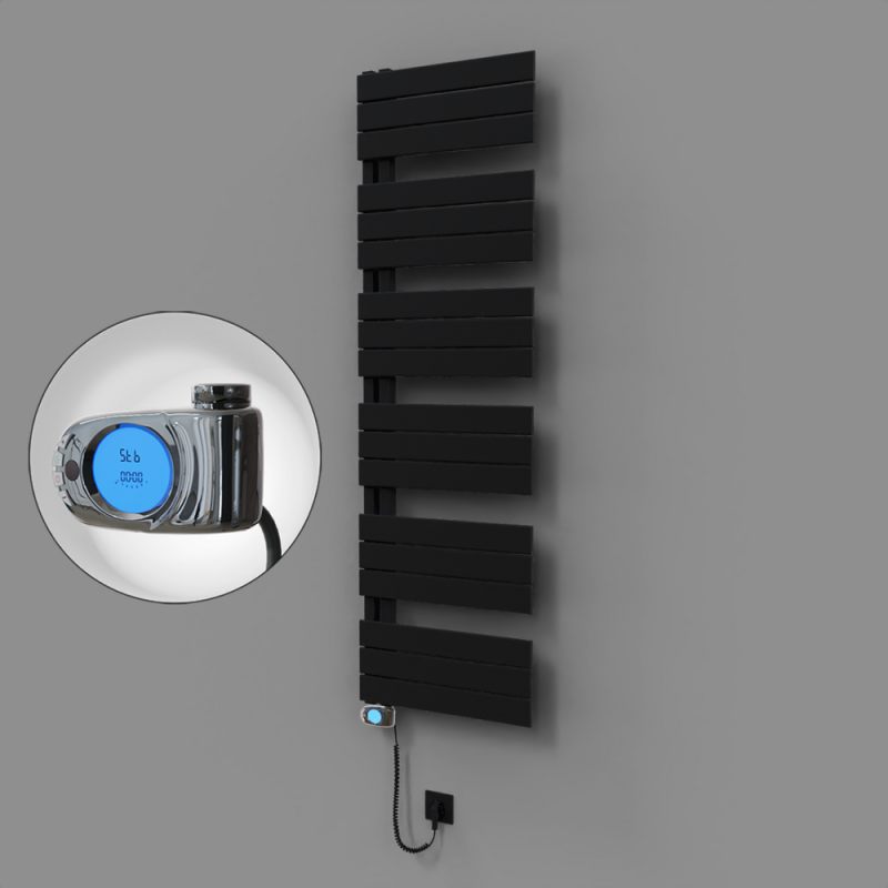Sirius Dekoratif Elektrikli Havlupan 500x1640 Siyah (Musa Termostat) 900W - 1SIR05001640B3TE3090