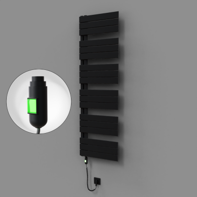 Radiva - Sirius Dekoratif Elektrikli Havlupan 500x1640 Siyah (On/Off Düğmeli) 900W (1)