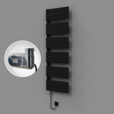 Radiva - Sirius Dekoratif Elektrikli Havlupan 500x1640 Siyah (Thesis Termostat) 900W