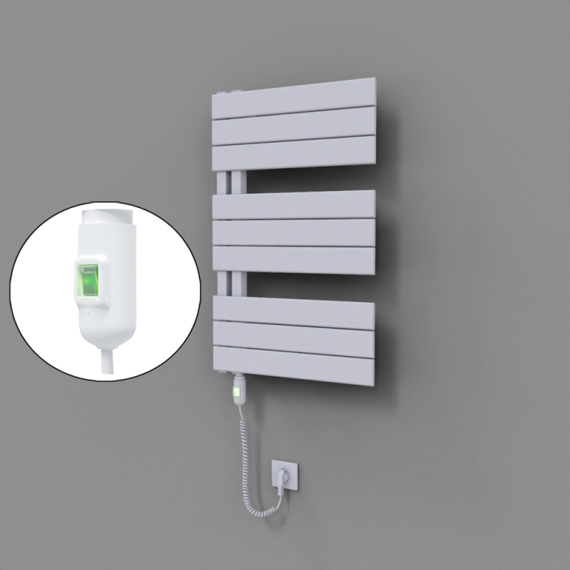 Sirius Dekoratif Elektrikli Havlupan 500x800 Beyaz (On/Off Düğmeli) 300W - 1SIR05000800B1TE1030