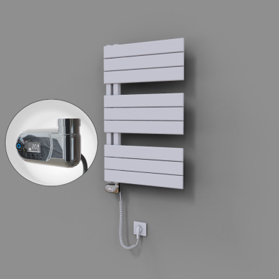 Radiva - Sirius Dekoratif Elektrikli Havlupan 500x800 Beyaz (Thesis Termostat) 300W