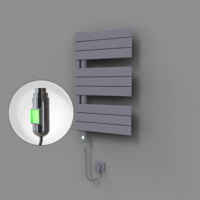 Radiva - Sirius Dekoratif Elektrikli Havlupan 500x800 Gri (On/Off Düğmeli) 300W (1)