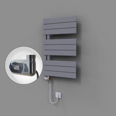 Radiva - Sirius Dekoratif Elektrikli Havlupan 500x800 Gri (Thesis Termostat) 300W