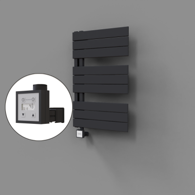 Radiva - Sirius Dekoratif Elektrikli Havlupan 500x800 Koyu Antrasit (KTX3 Termostat) 300W - 500