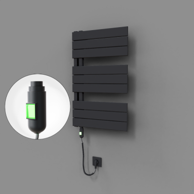 Radiva - Sirius Dekoratif Elektrikli Havlupan 500x800 Koyu Antrasit (On/Off Düğmeli) 300W