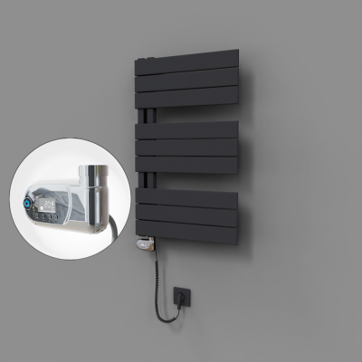 Radiva - Sirius Dekoratif Elektrikli Havlupan 500x800 Koyu Antrasit (Thesis Termostat) 300W