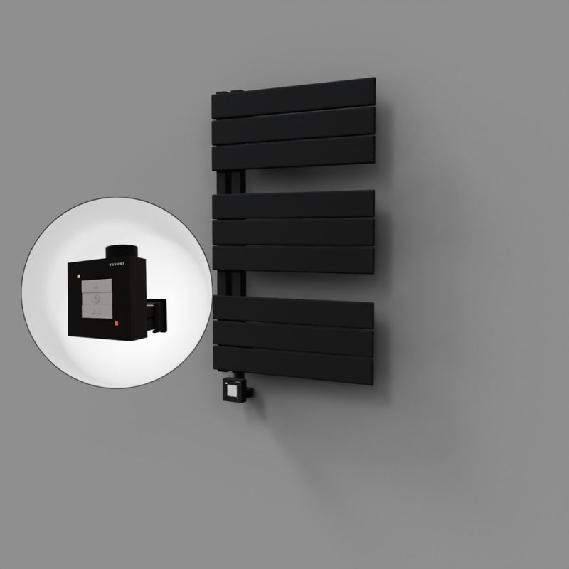 Sirius Dekoratif Elektrikli Havlupan 500x800 Siyah (KTX1 Termostat) 300W - 1SIR05000800B3TEB030