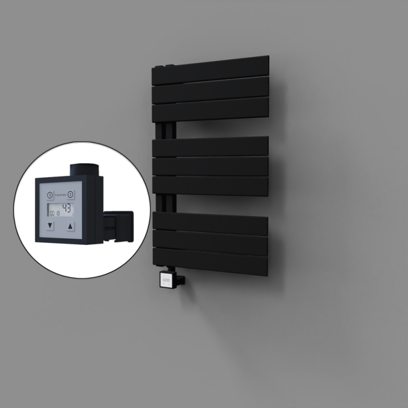 Sirius Dekoratif Elektrikli Havlupan 500x800 Siyah (KTX3 Termostat) 300W - 1SIR05000800B3TE7030