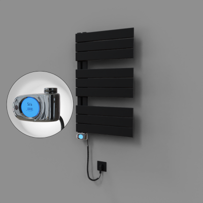 Radiva - Sirius Dekoratif Elektrikli Havlupan 500x800 Siyah (Musa Termostat) 300W