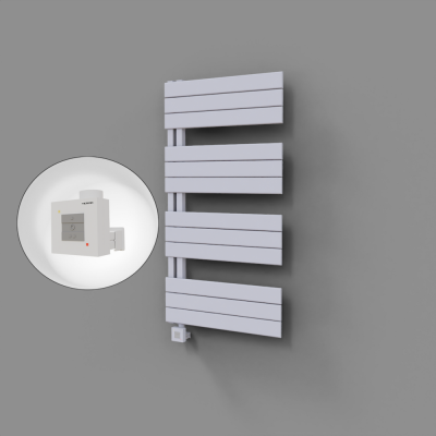 Radiva - Sirius Dekoratif Elektrikli Havlupan 600x1150 Beyaz (KTX1 Termostat) 600W - 500