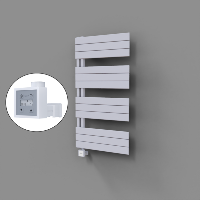 Radiva - Sirius Dekoratif Elektrikli Havlupan 600x1150 Beyaz (KTX3 Termostat) 600W