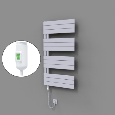 Radiva - Sirius Dekoratif Elektrikli Havlupan 600x1150 Beyaz (On/Off Düğmeli) 600W (1)