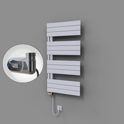 Radiva - Sirius Dekoratif Elektrikli Havlupan 600x1150 Beyaz (Thesis Termostat) 600W - 500