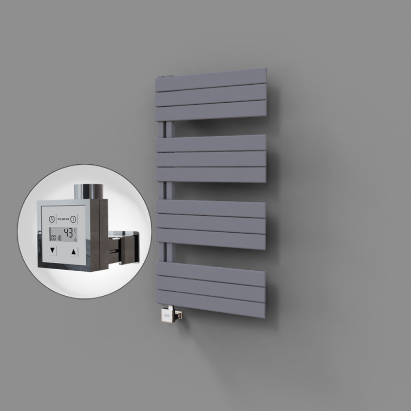 Sirius Dekoratif Elektrikli Havlupan 600x1150 Gri (KTX3 Termostat) 600W - 1SIR06001150B4TE7060