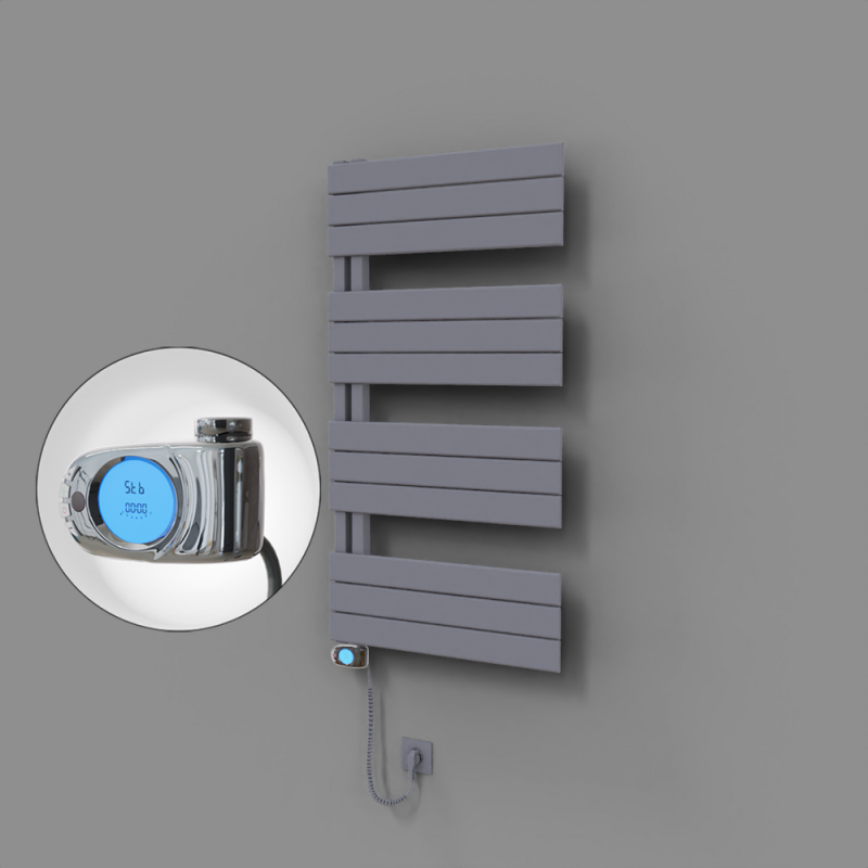 Sirius Dekoratif Elektrikli Havlupan 600x1150 Gri (Musa Termostat) 600W - 1SIR06001150B4TE3060