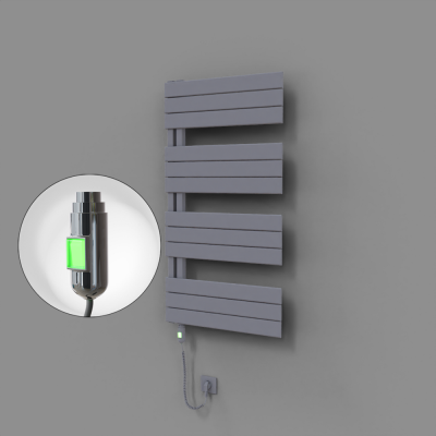 Radiva - Sirius Dekoratif Elektrikli Havlupan 600x1150 Gri (On/Off Düğmeli) 600W