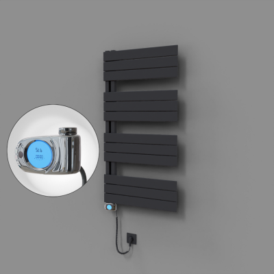 Radiva - Sirius Dekoratif Elektrikli Havlupan 600x1150 Koyu Antrasit (Musa Termostat) 600W (1)