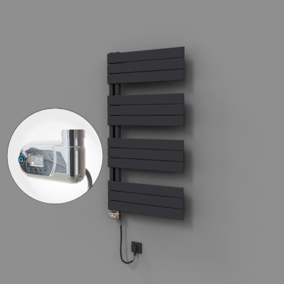 Radiva - Sirius Dekoratif Elektrikli Havlupan 600x1150 Koyu Antrasit (Thesis Termostat) 600W